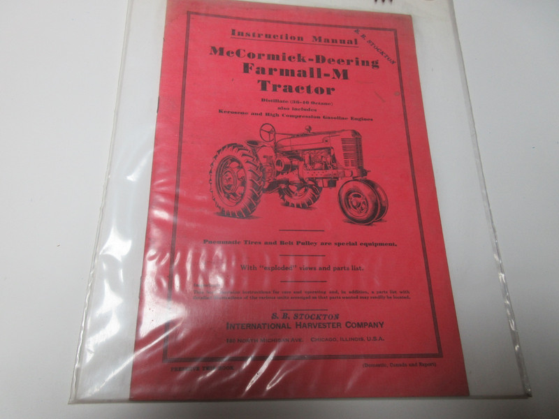 McCormick-Deering Farmall M Tractor Manual