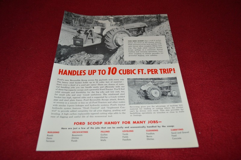 Ford Tractor 706 Reversible Rear Mounted Scoop Dealer’s Brochure LCPA3
