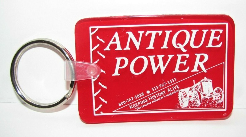 *Antique Power Tractor Collector’s Magazine Rubber Keychain Rumely Fordson Deere