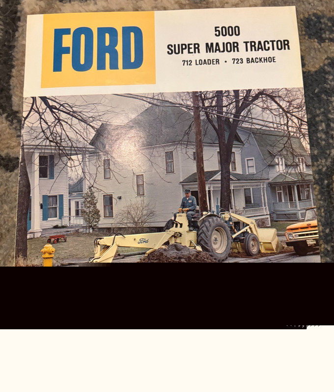 Ford 5000 Super Major Tractor Backhoe Loader For 1964 Brochure AMIL26