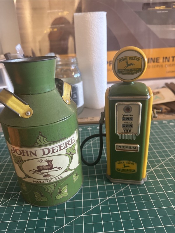 John Deere Piggy Bank And Container