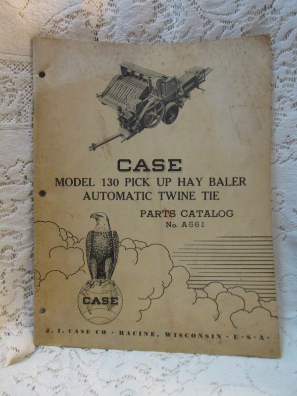 Vintage Case Parts Catalog Model 130 Pick-Up Hay Baler Automatic Twine Tie