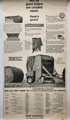 1976 Gehl Giant Balers Farm Farming Tractor Print Ad West Bend Wisconsin WI