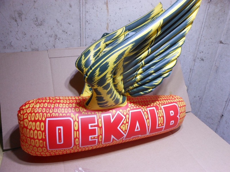 Vintage DeKalb Inflatable Blow Up Seed Corn Flying Ear of Corn Advertising gallery