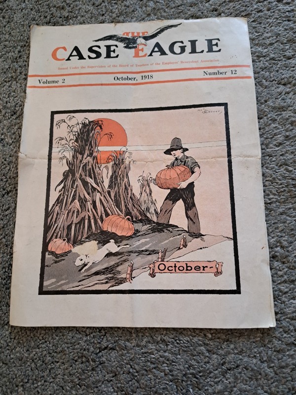 October 1918 Case Eagle Magazine Tractors Employee Magazine Racine Wisconsin