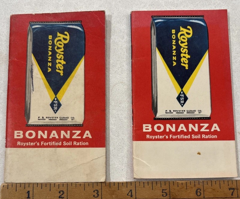 2) 1967-68 & 68’-69’ Royster Fortified Soil Ration, Bonanza Fertilizer Booklet