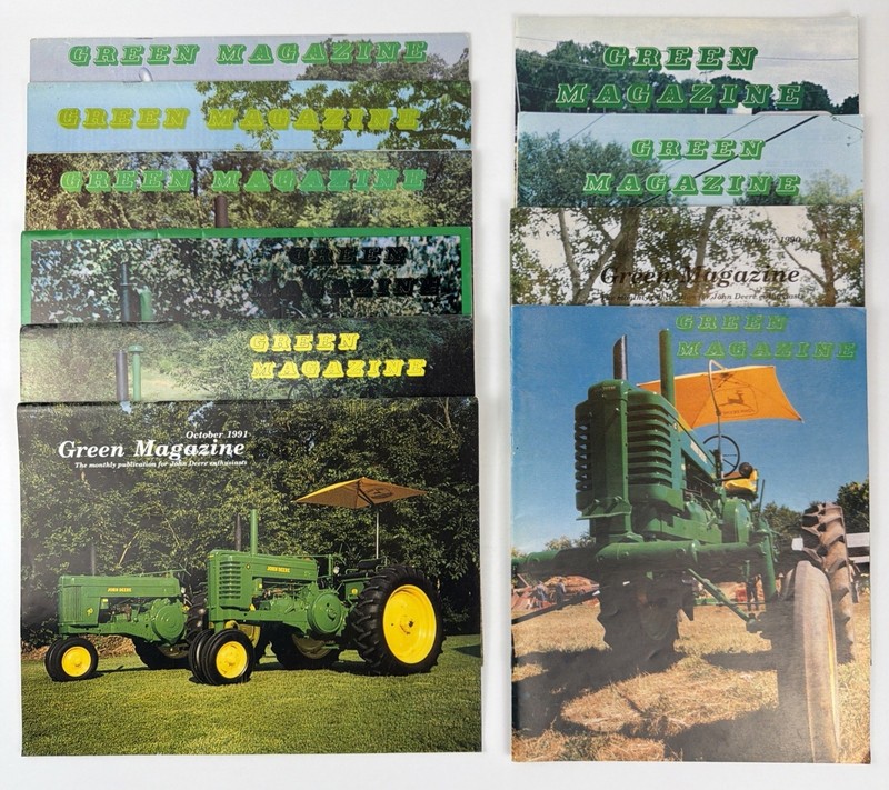 Lot of 10 Vintage Green Magazine John Deere Tractor Issues 1988-1991