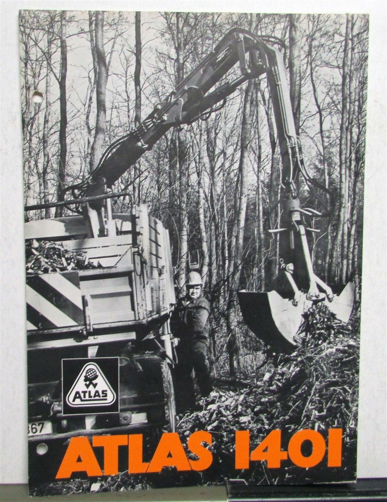 1977 Atlas 1401 Light Crane Construction Sales Folder
