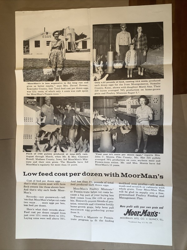 Vintage Moor Man’s Poster Quincy Illinois Feed INV-P0508