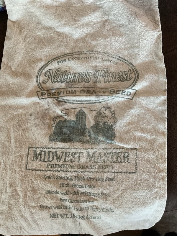 Grass seed cloth sack – Nature’s Finest Midwest Master 15 Pound