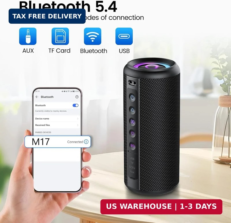Portable Bluetooth Speaker, 2026 Bluetooth 5.4 Wireless Speaker with 20W HD Loud gallery