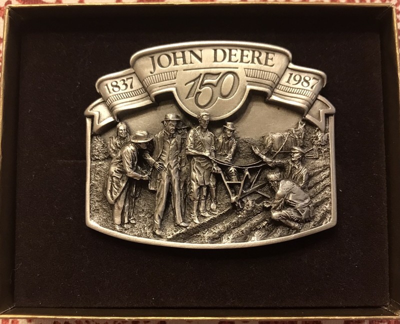 NEW IN BOX JOHN DEERE PLOW 150 YEAR ANNIVERSARY 1837 – 1987 BELT BUCKLE #22711