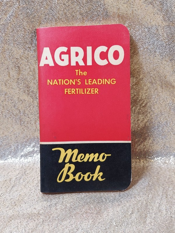 Vintage AGRICO Fertilizer Advertising Notebook Pocket Memo Book Farming