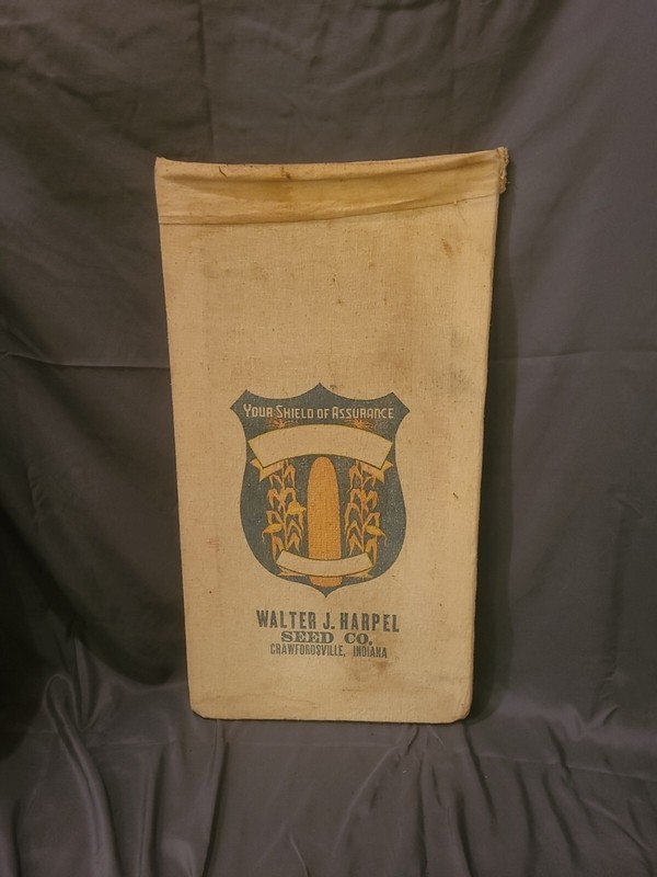 gunny sack walter j harpel seed co. crawfordsville indiana