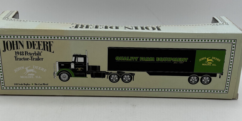 John Deere 1948 Peterbilt Tractor-Trailer Die-Cast Metal 1/43 scale replica new gallery