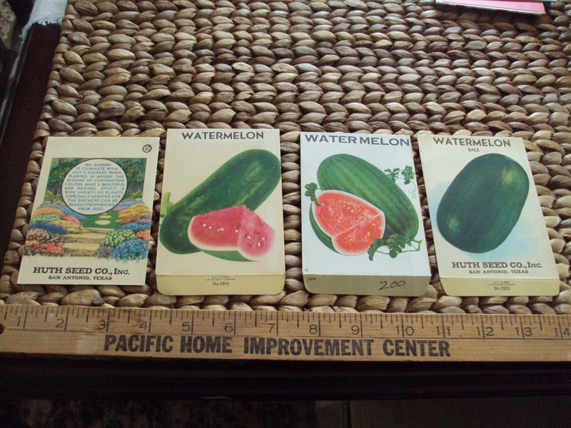 Lot 4 Huth Seed Company Seed Packets Vintage 1930’s NEW Unused