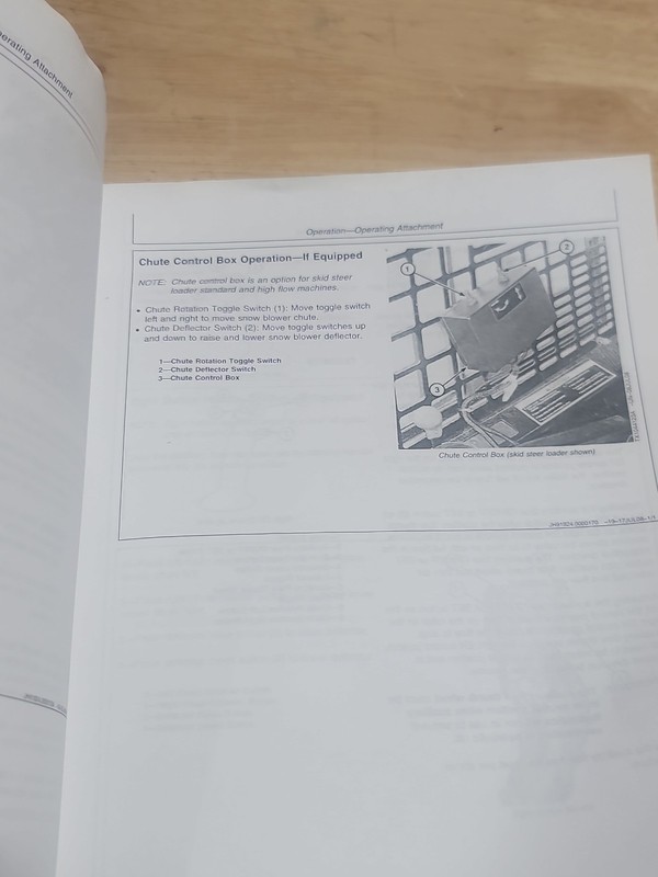 John Deere SB60 SB72 SB72H SB78 SB78H Snow Blowers Operators Manual OMT248111 B0 gallery
