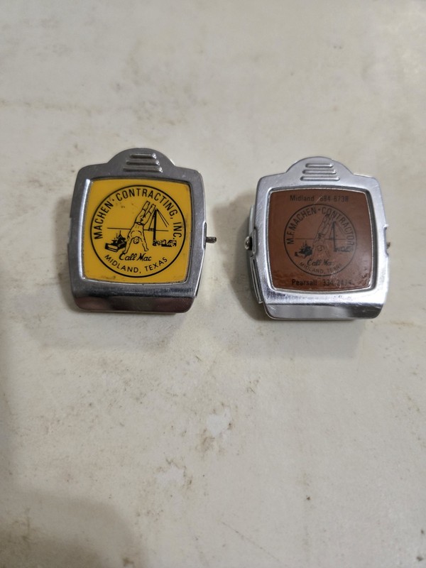 Vintage Barlow B78, Machen Contracting. Midland, Texas Magnet Clip