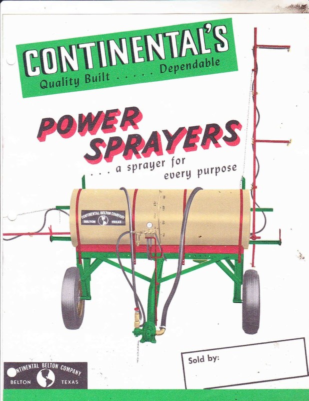 CONTINENTAL POWER SPRAYER—- FARM EQUIPMENT AD–1962