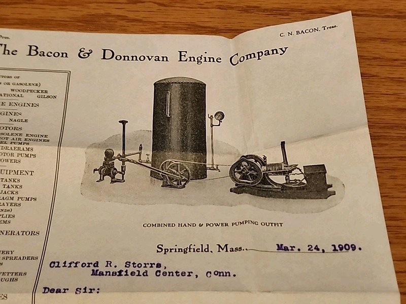Bacon & Donnovan Engine Co Letterhead Alamo Miami Woodpecker Domestic Gilson gallery
