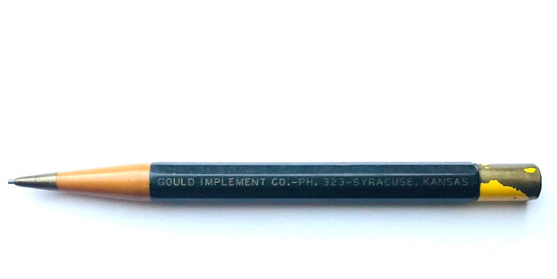 Vintage Gould Implements Co. Syracuse Kansas Mechanical Pencil Bakelite Ph 323