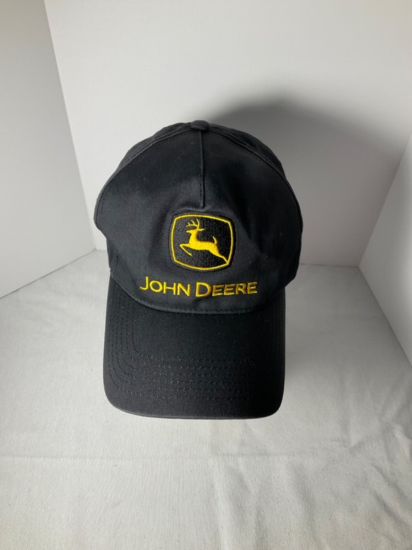 John Deere logo adjustable black baseball hat/cap