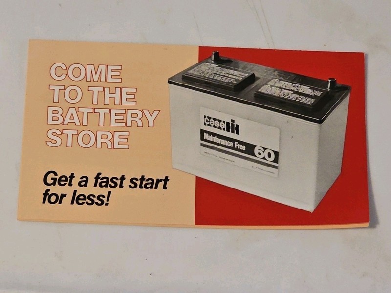 Case International Battery Sales Brochure Foldout