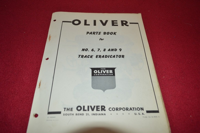 Oliver Tractor 6 7 8 9 Track Eradicator Dealer’s Parts Book Manual BVPA