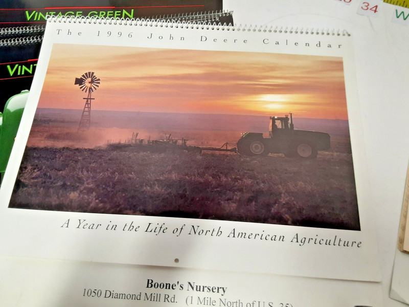Vintage JOHN DEERE Advertising CALENDARS 1988-96' Tractors Equipment - 7 Lot gallery