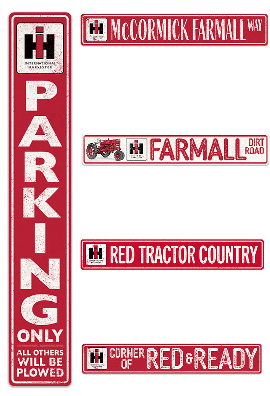 36″ IH International Harvester McCormick Farmall Advertising Metal Street Signs
