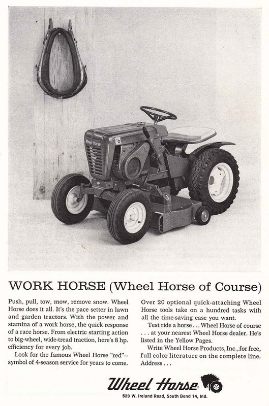 1964 Wheel Horse: Push Pull Tow Mow Remove Snow Vintage Print Ad