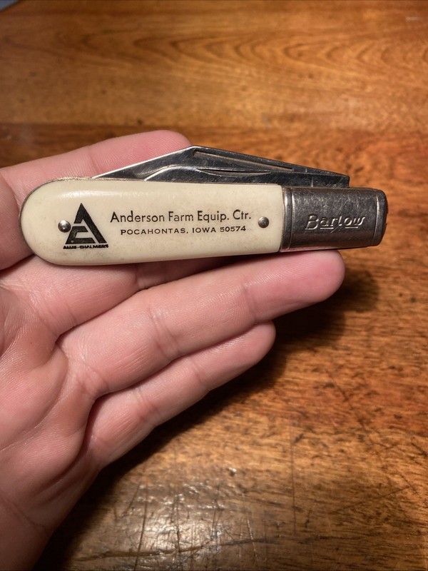 Vintage Anderson farm equipment Allis Chalmers Pocahontas Iowa Knife Dealer Colo