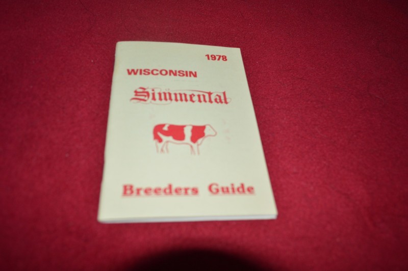 Wisconsin 1978 Simmental Breeders Guide Pocket Dealers Brochure YABE12