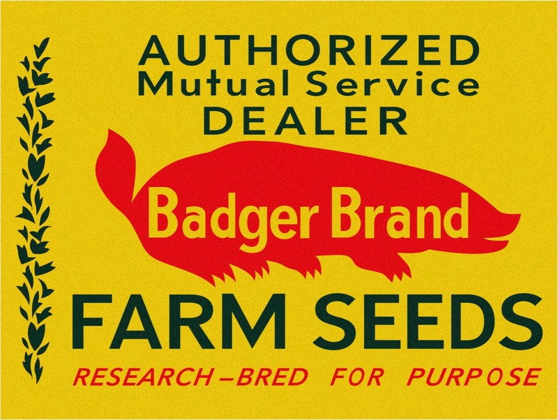 Badger Brand Farm Seeds 9″ x 12″ Metal Sign