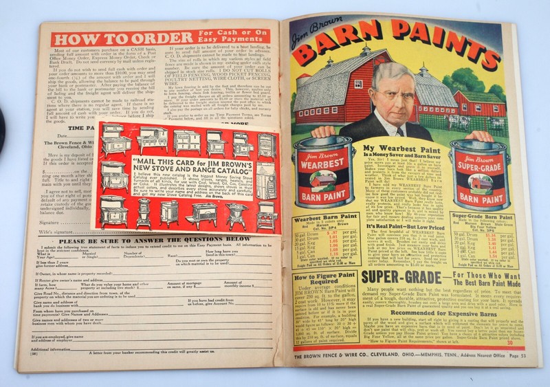 1930s Jim Brown's Fence & Wire Bargain Book Farm Supply Catalog Cleveland gallery