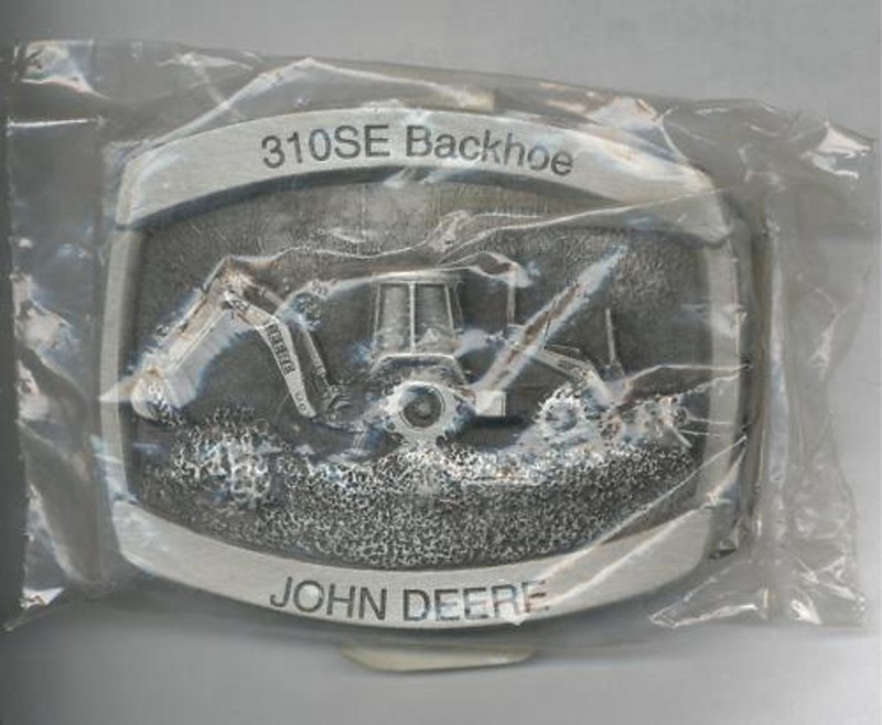 John Deere 310SE Backhoe Pewter Belt Buckle NEW JDM422