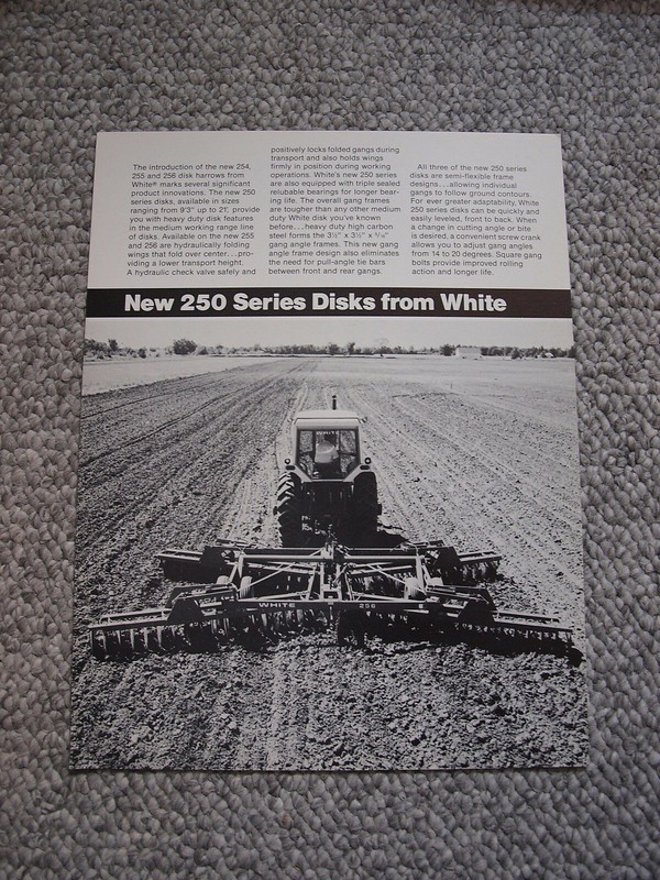 White 254 255 256 Disk Brochure Vintage Original MINT circa ’79