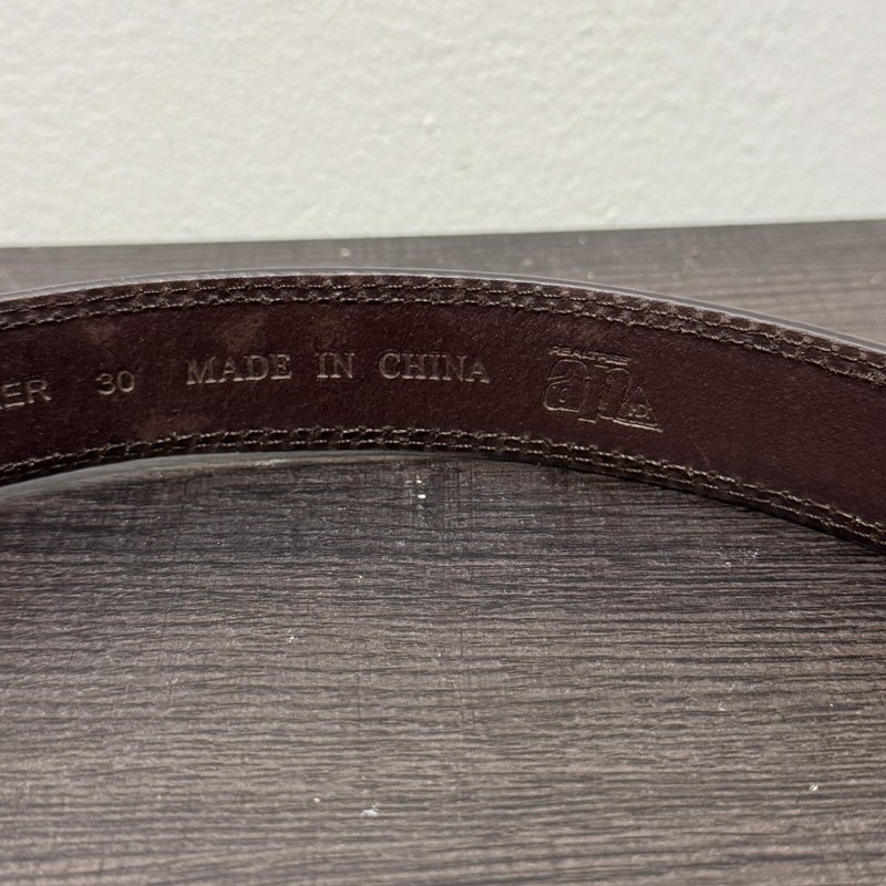 John Deere Men's Genuine Top Grain Leather Belt Brown and Camouflage Size 30 gallery