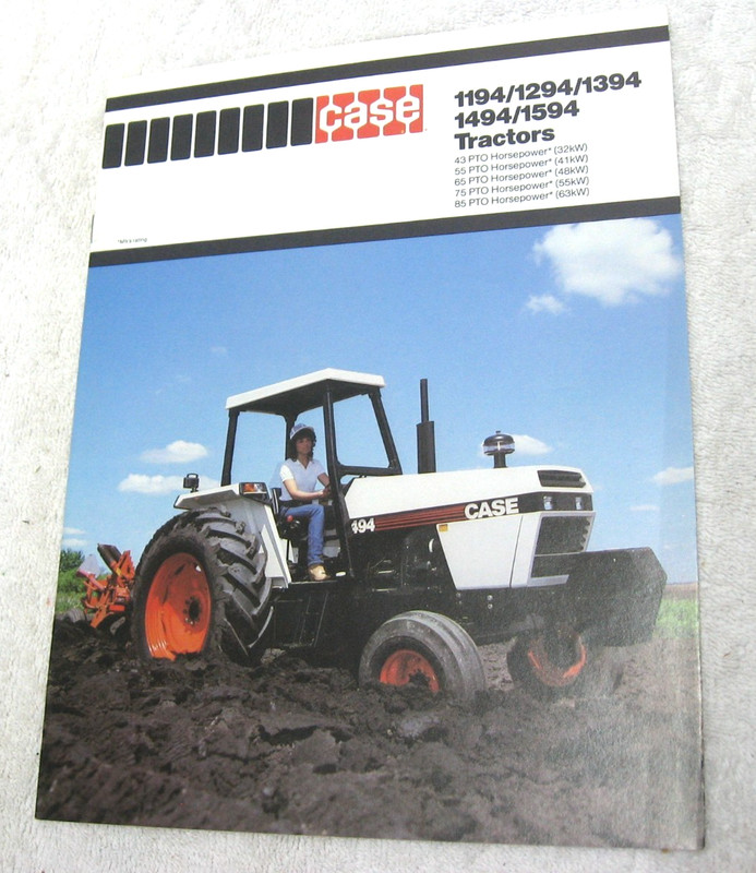 VINTAGE 1983 CASE TRACTOR 1194 1294 1394 1494 1594 TRACTORS BROCHURE