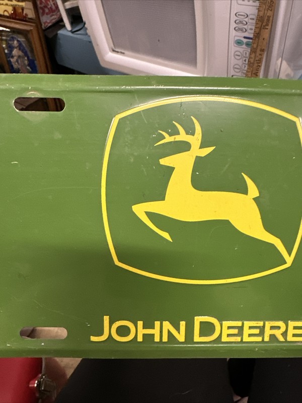 John Deere License Plate/ Licensed Product 2165 And 49x95 Green/yellow Colored gallery