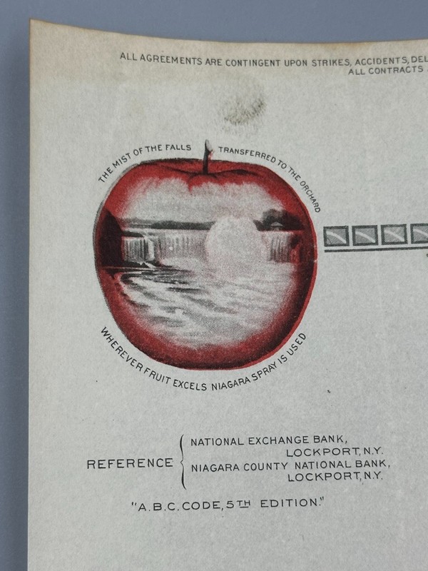 1914 NIAGARA Sprayer Co APPLE Advertising FARM Letter MIDDLEPORT NY Antique gallery