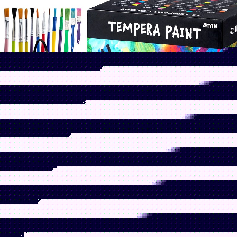 JOYIN 42-Piece Washable Tempera Paint Set for Kids, Non-Toxic Liquid Paint, 15 B