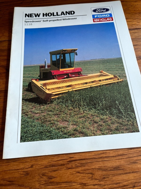 New Holland 1118 Speedrower Windrower Brochure FCCA