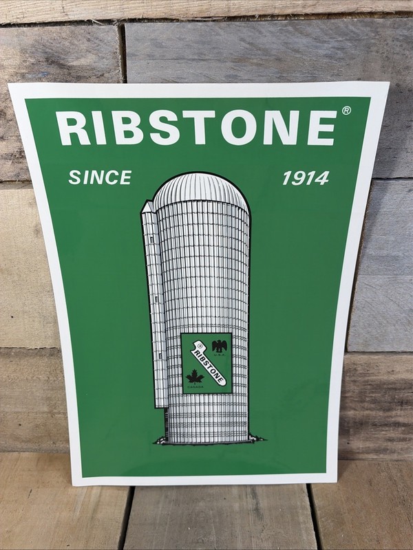 Vintage Ribstone Farm Silo Sticker Decal Since 1914 USA Canada NOS gallery