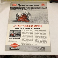 Ford Dearborn Rear Mounted Mower Sales Sheet