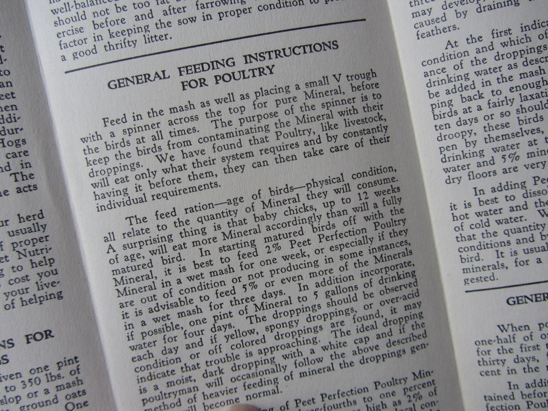 1944 E.M. Peet Mfg Brochure Peet Perfection Mineral Feeding Livestock Directions gallery