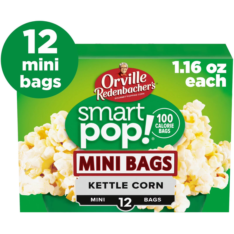 Orville Redenbacher’s Microwave Popcorn, SmartPop! Kettle Corn, 1.2 oz, 12-Count