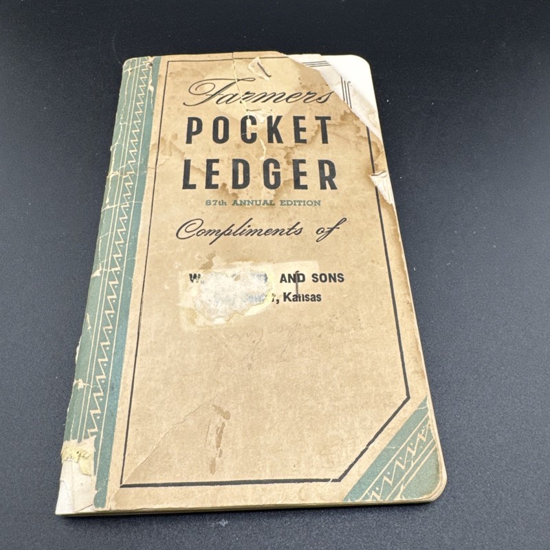 1953-54 🚜 John Deere Farmers Pocket Ledger81st Edition Oklahoma