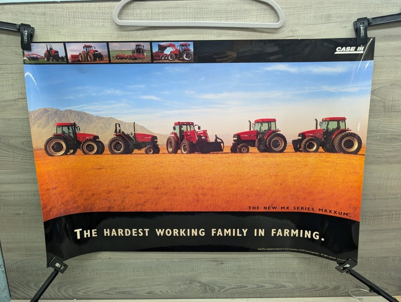 Vintage 1997 Case IH Dealer Poster. The Hardest Working Family In Farming 3’x2′
