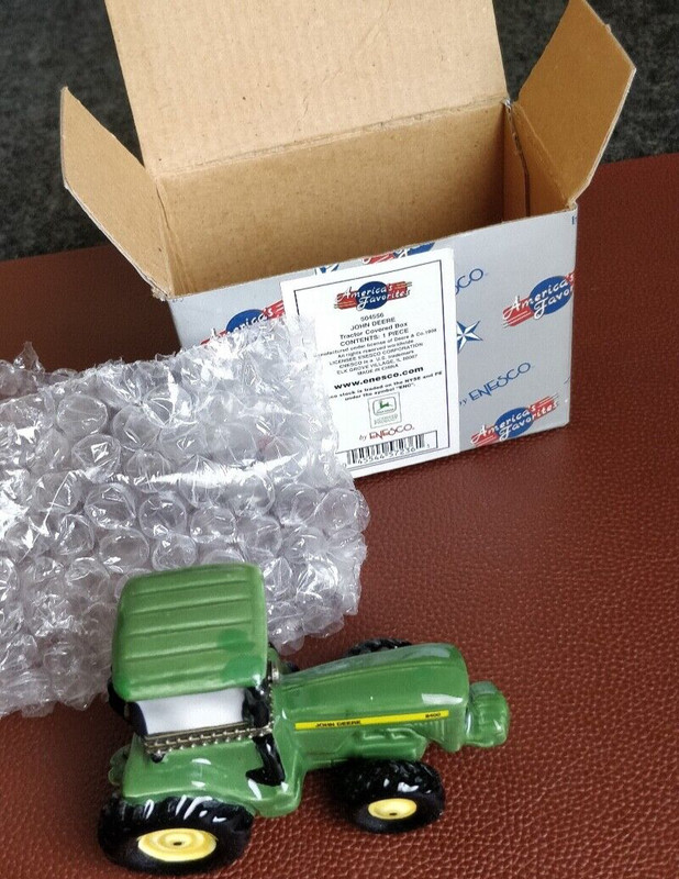 John Deere Tractor Americas Favorite Enesco Ceramic 3” Tractor 504556